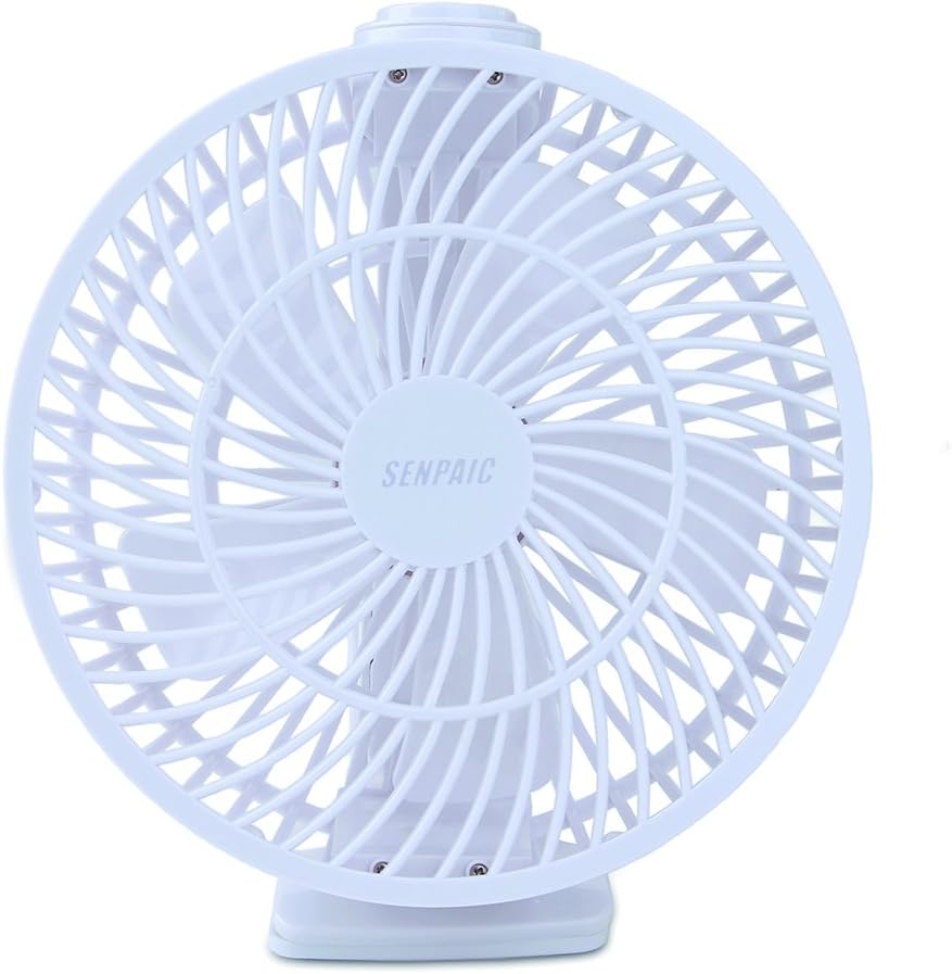 Clip on Fan USB Operated Desk Table Personal Fan,Quietness Adjustable Speed, White