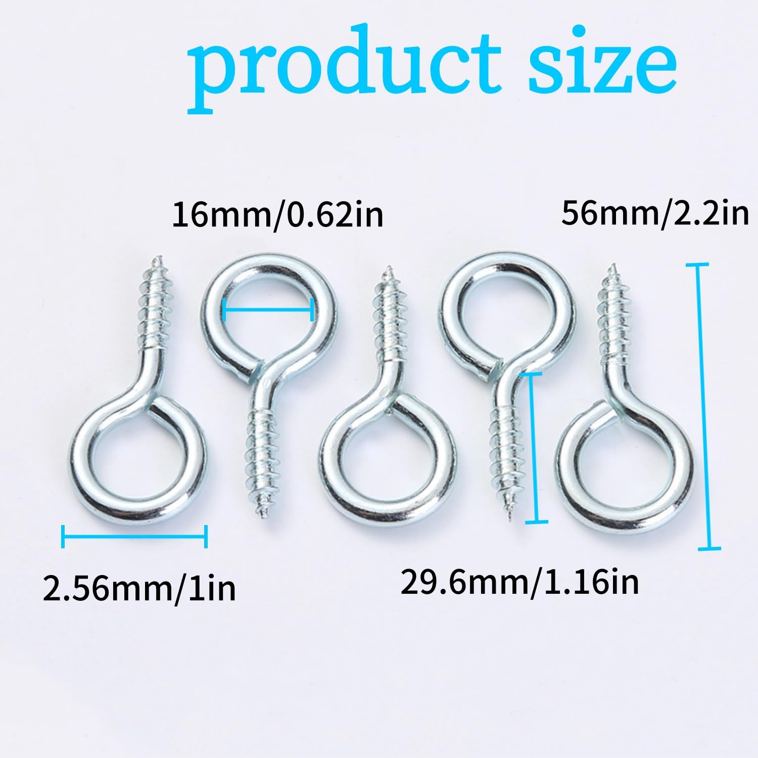 Heavy Duty Screw Eyes - 10 Pack -2