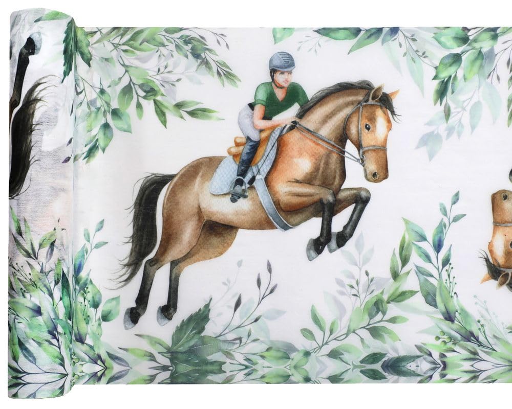 Fangleland Décorations de fête d'anniversaire sur le thème du cheval pour filles, toile de fond « Happy Birthday » pour gâteaux, cupcakes, nappe, ballons de course d'animaux pour cowgirl occidentale