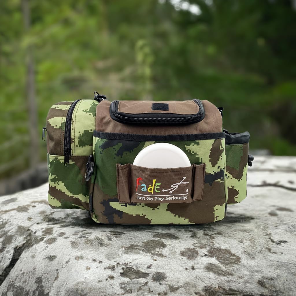 Fade Crunch Disc Golf Bag – Shoulder Strap Design with Insulated Lining for Dual Bag & Cooler Use – Great for Beginner & Intermediate Disc Golfers