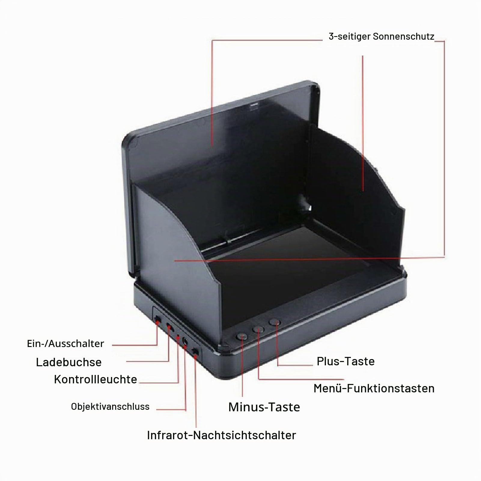 Bewinner Unterwasser Angeldrohne mit 1080P HD Kamera - 30m Kabel & 4,3 Zoll Display, Fischfinder für Bootsangeln