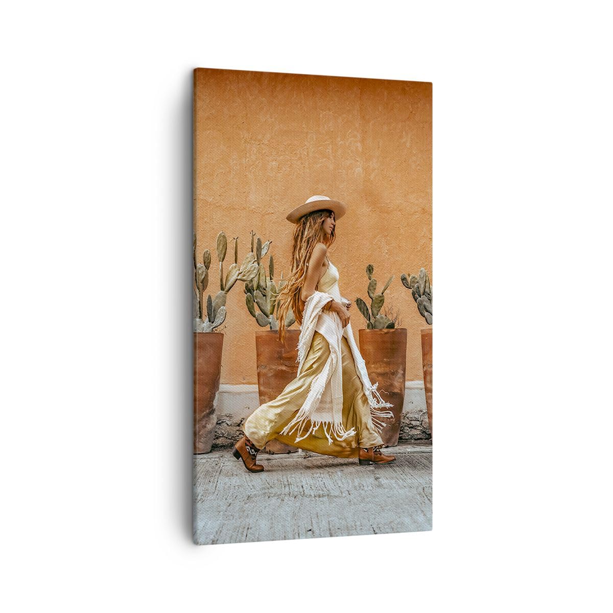Tableau Toile Cactus Bohème 40x60 Cm – Déco Murale Salon Chambre – Impression Haute Qualité – Personnalisable