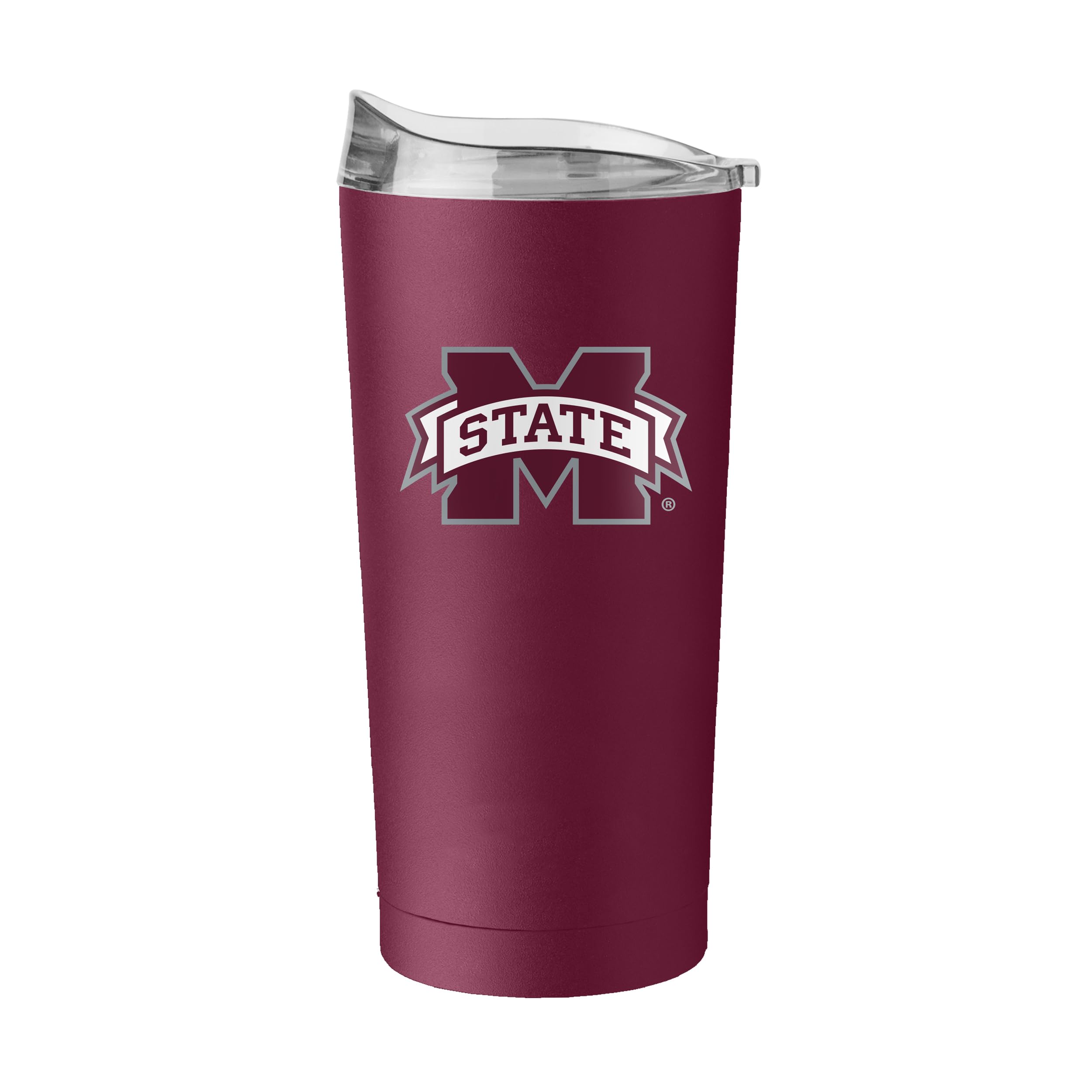 Logo Brands NCAA 20 oz Powder Coat Stainless Tumbler -Double-Wall Insulated Everday Tumbler for Hot or Cold Drinks, High Lip Lid, Team Color