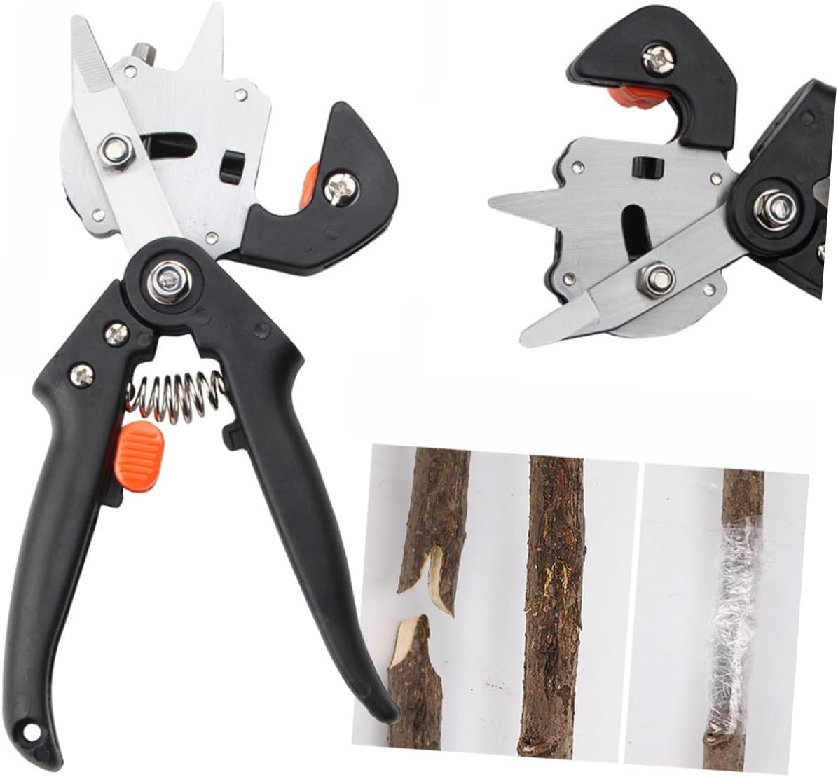 UKCOCO 3pcs Grafting Shears with Blades Multi Function Pruner for Fruit Trees Durable Grafting Scissors for Quick Bud Cutting Includes of Tape for Efficient Gardening