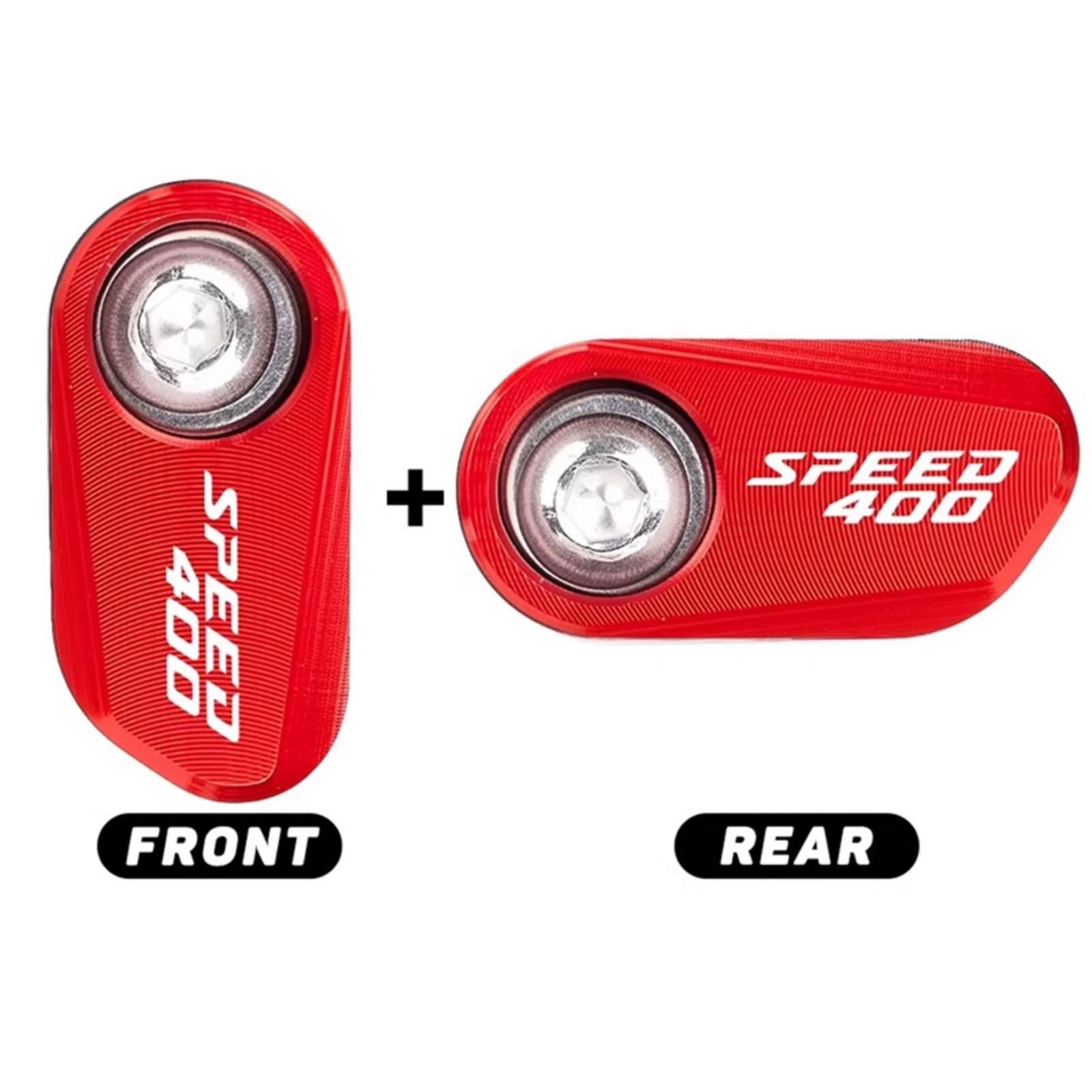 for Scrambler 400 x Scrambler 400x Speed 400 Speed 400 2023 2024 2025 Motorcycle ABS Sensor Protection Anti-Theft Cover Aluminum Alloy Protective Cover Spacers (Red,Speed 400-1 Pair)