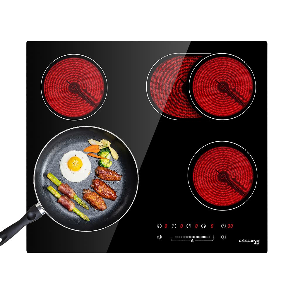 Gasland Chef CH604BF 60cm Builtin Ceramic Hob, 4 Zones Electric