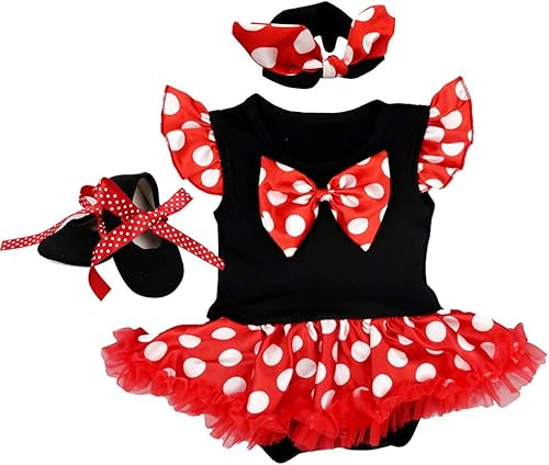 Miniatura 7 de Disfraz de princesa coronación para niñas de bebé, disfraz de fiesta mameluco de cosplay diadema zapatos 3 piezas conjunto de trajes