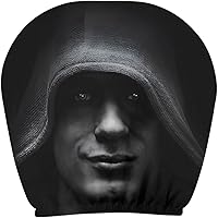 Halloween Mysterious Figure Car Headrest Covers - Stretchy Universal Fit Protectors for SUV Sedan Interior