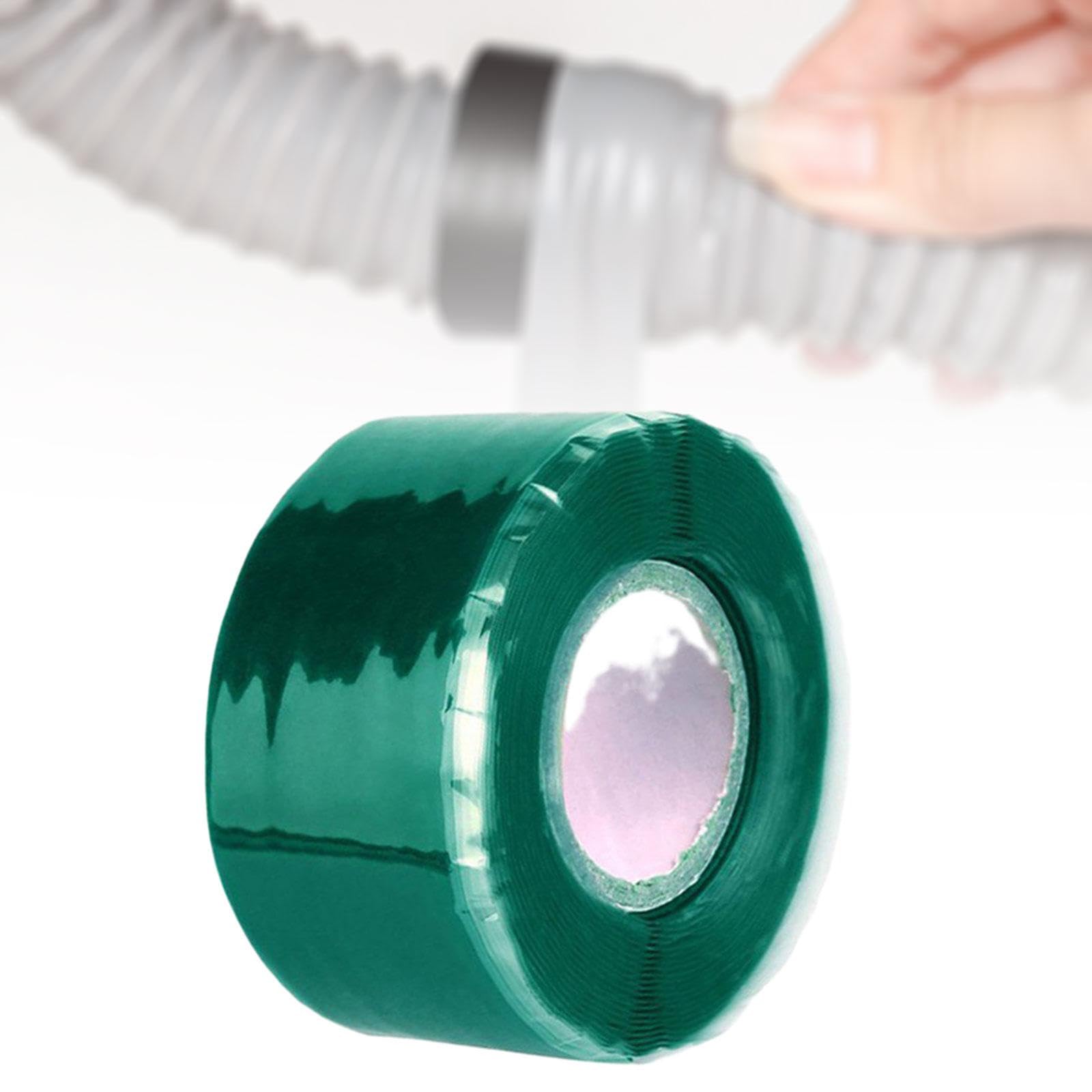 Oshhni Silicone autofondente, nastro per riparazione tubi, nastro per tubi in gomma resistente e a tenuta stagna, tubo per acqua, Verde