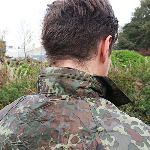 Mil-Tec Regenanzug Herren (2-teilig) • Wasserabweisender Regenanzug • Leichte Regenjacke mit Kapuze & Regenhose • Regenschutz für Outdoor Aktivitäten • Regenbekleidung inkl. Tragebeutel