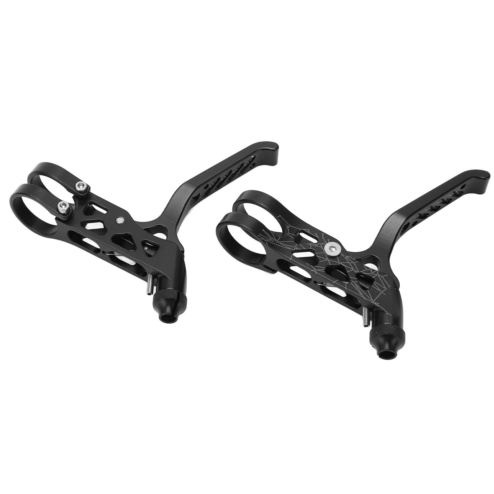 Leviers de frein de vélo en alliage d'aluminium noir au design creux épuré