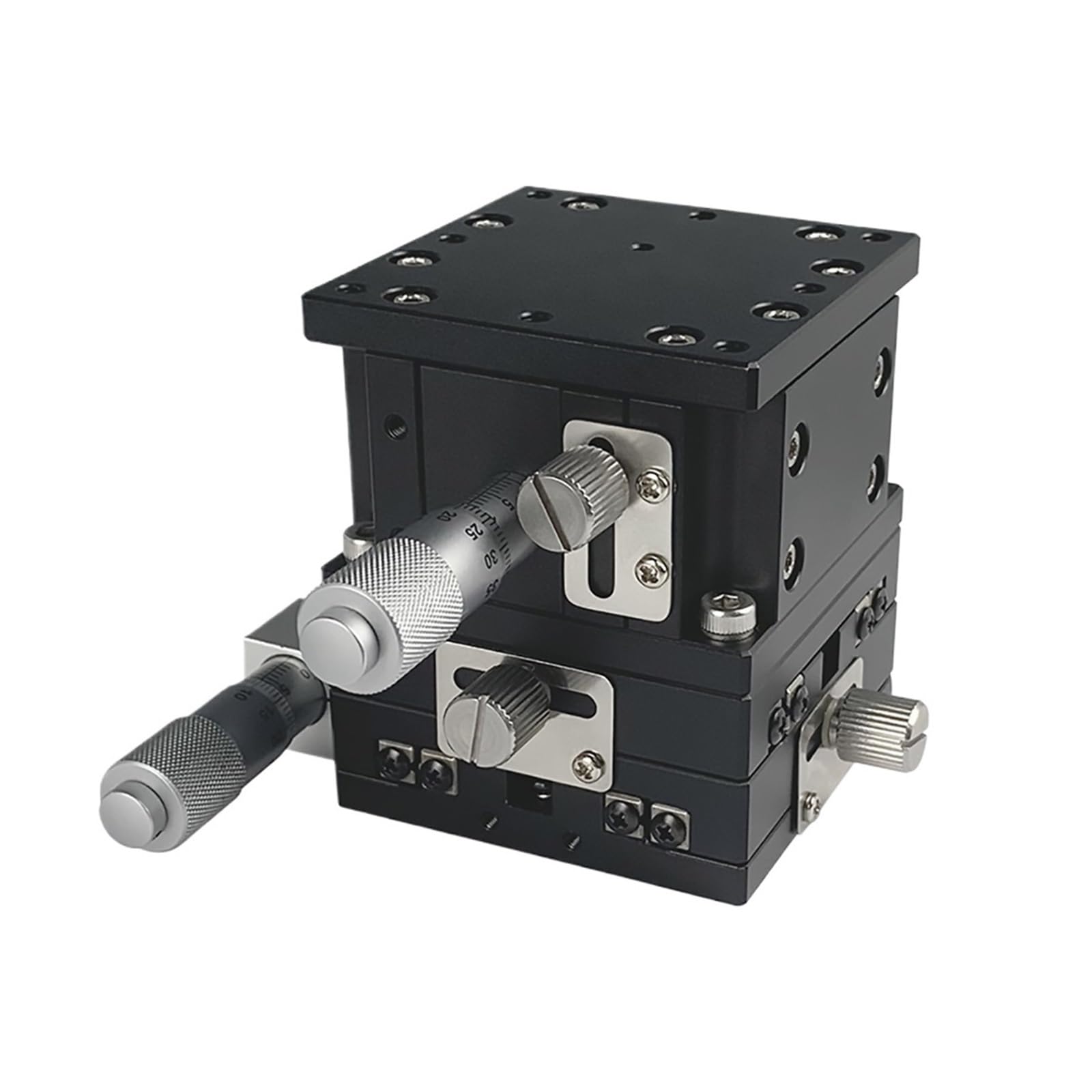 KGLHJDY XYZ Axis 90 * 90mm LD90-LM-2 Sliding Table Manual Displacement Platform Linear Stage Sliding XYZ Double Cross Rail