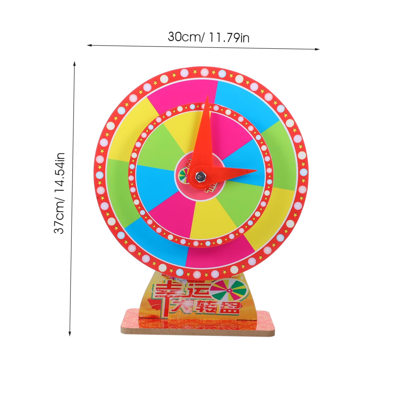 PRETYZOOM DIY Prize Wheel Plastic Rotating Prize Wheel for Party Games Compact Double Layer Spinner for Carnivals Trade Shows Holiday Activities More