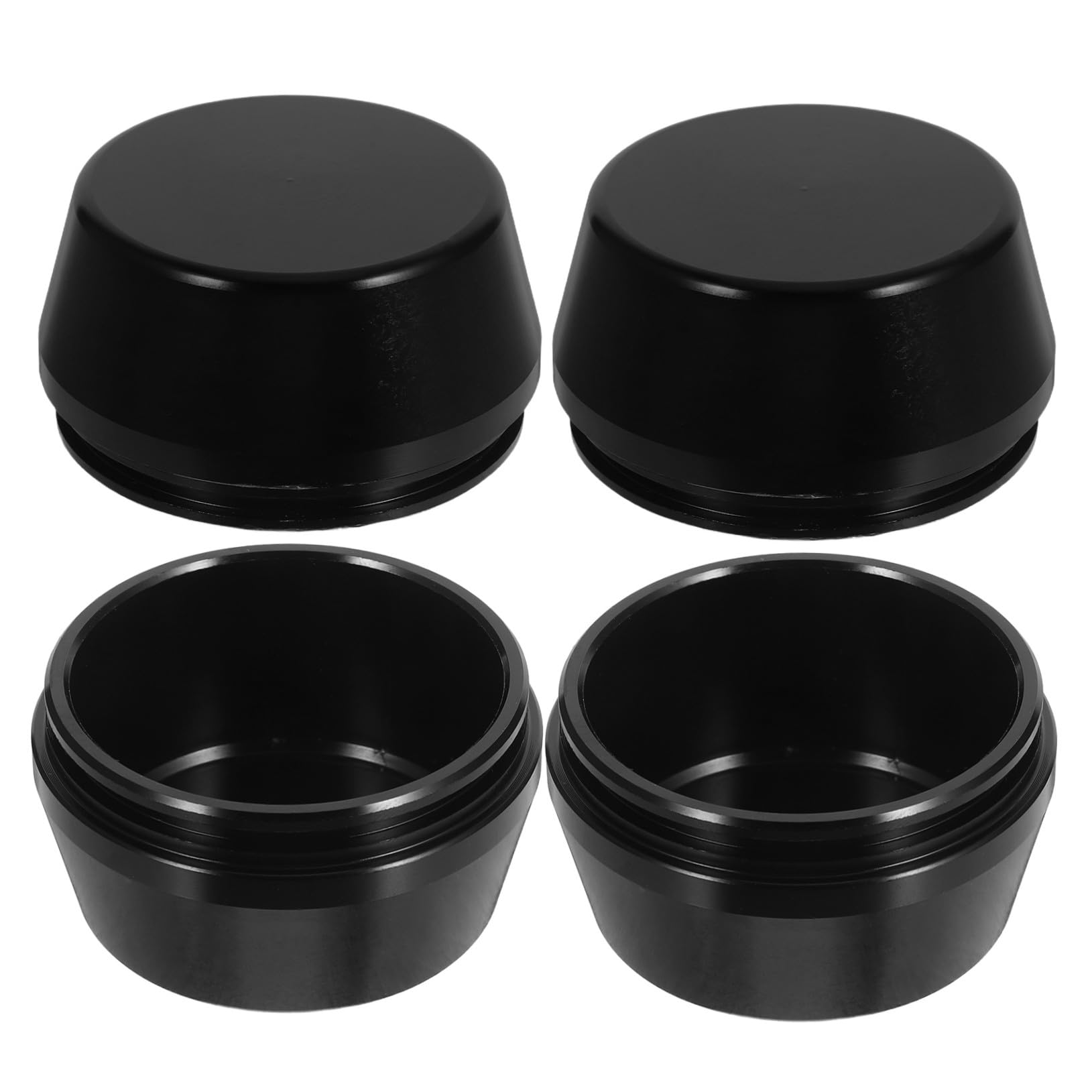 Anneome 4 Pezzi Copricerchi Centro Ruota in Lega Alluminio Leggeri e Resistenti Design Elegante e Protettivo per in Ferro Auto Copertura Cerchi per Migliorare Estetica del Veicolo