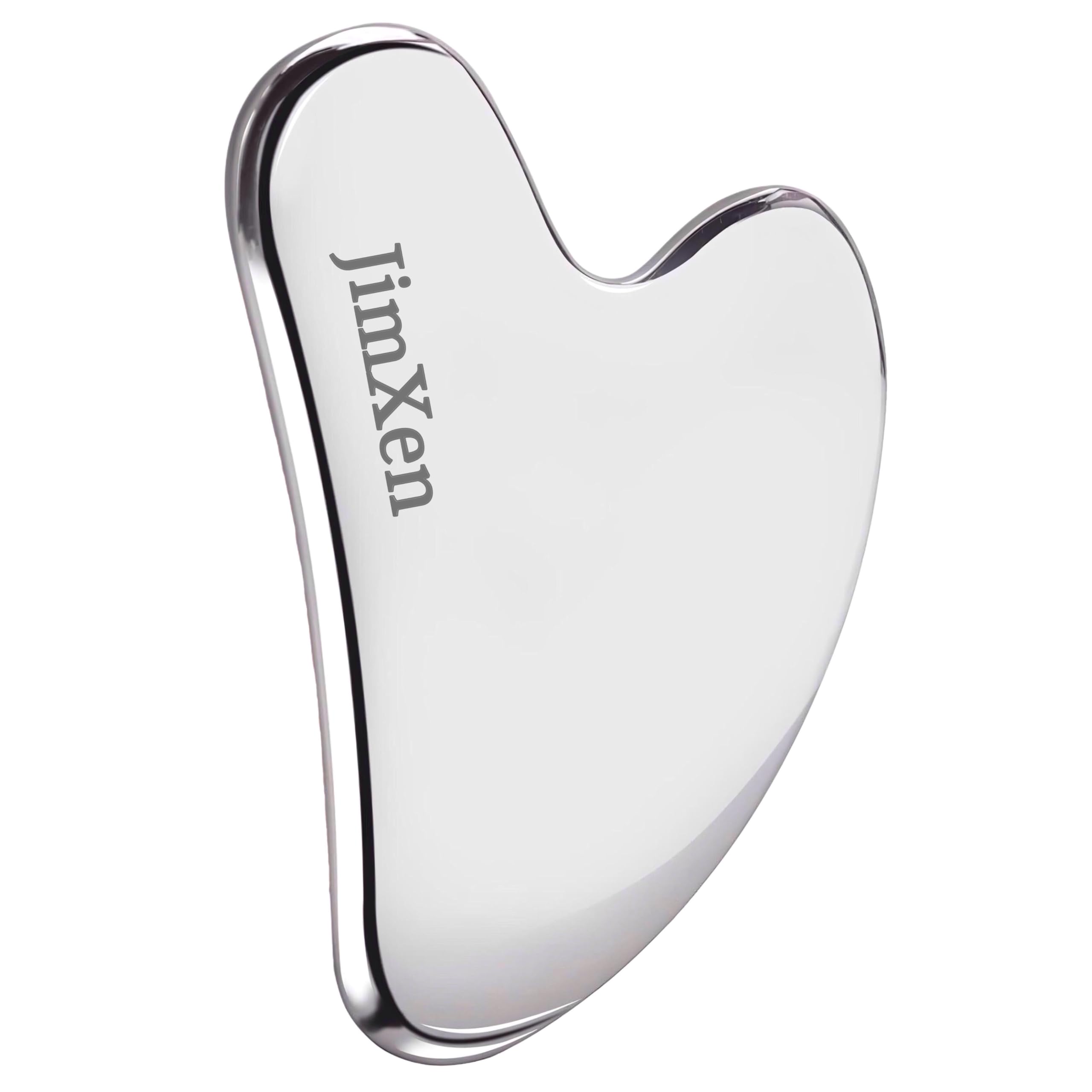 JimXen Premium Gua Sha 304 Stainless Steel Tool Heart Shaped Facial & Body Massage Stone for Face, Neck, Jawline Reduces Puffiness, Firms Skin, Relieves Tension Durable, Hygienic & Easy to Clean - Image 7 thumbnail