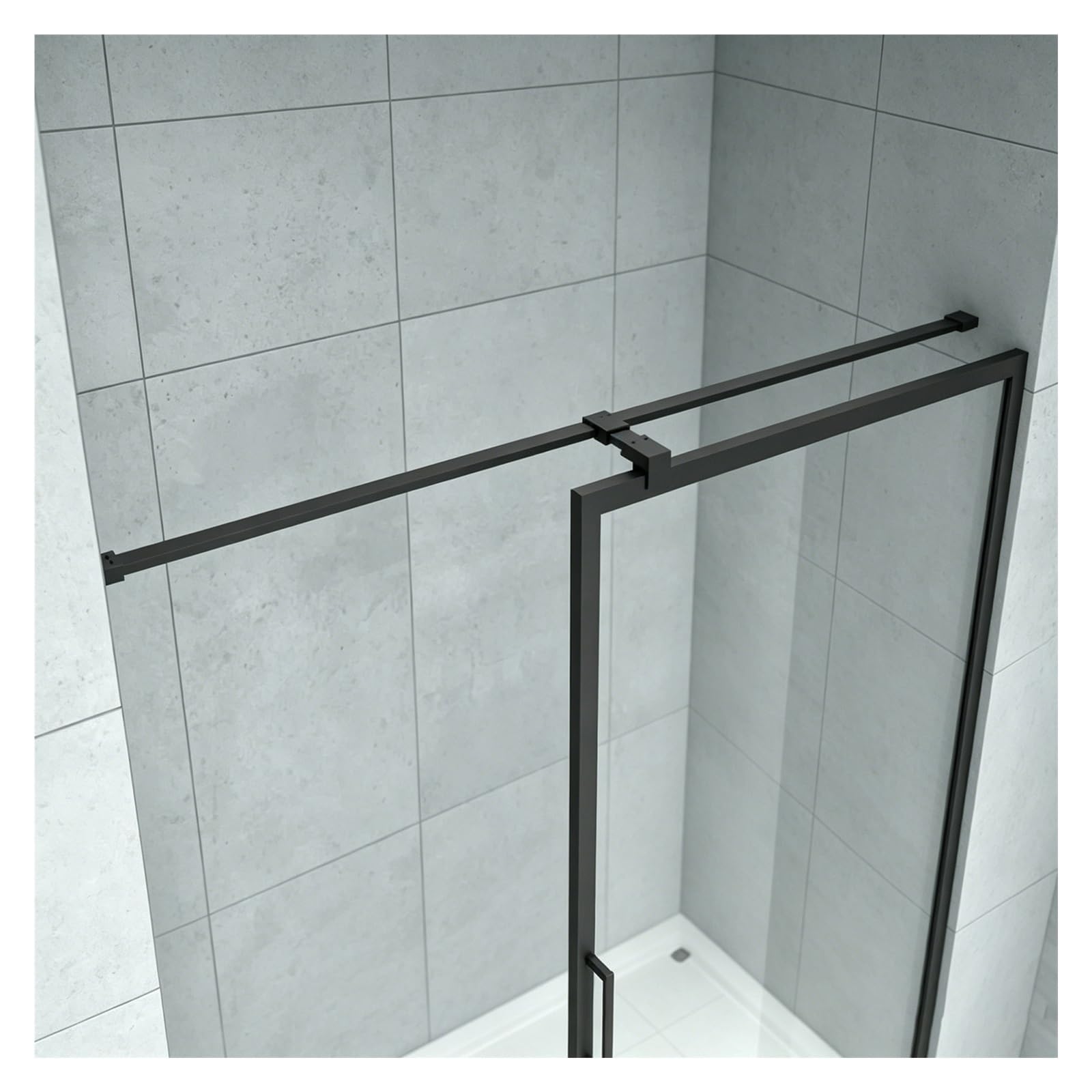 Soporte de mampara de acero inoxidable de alta gama para paneles divisores de baño fijos