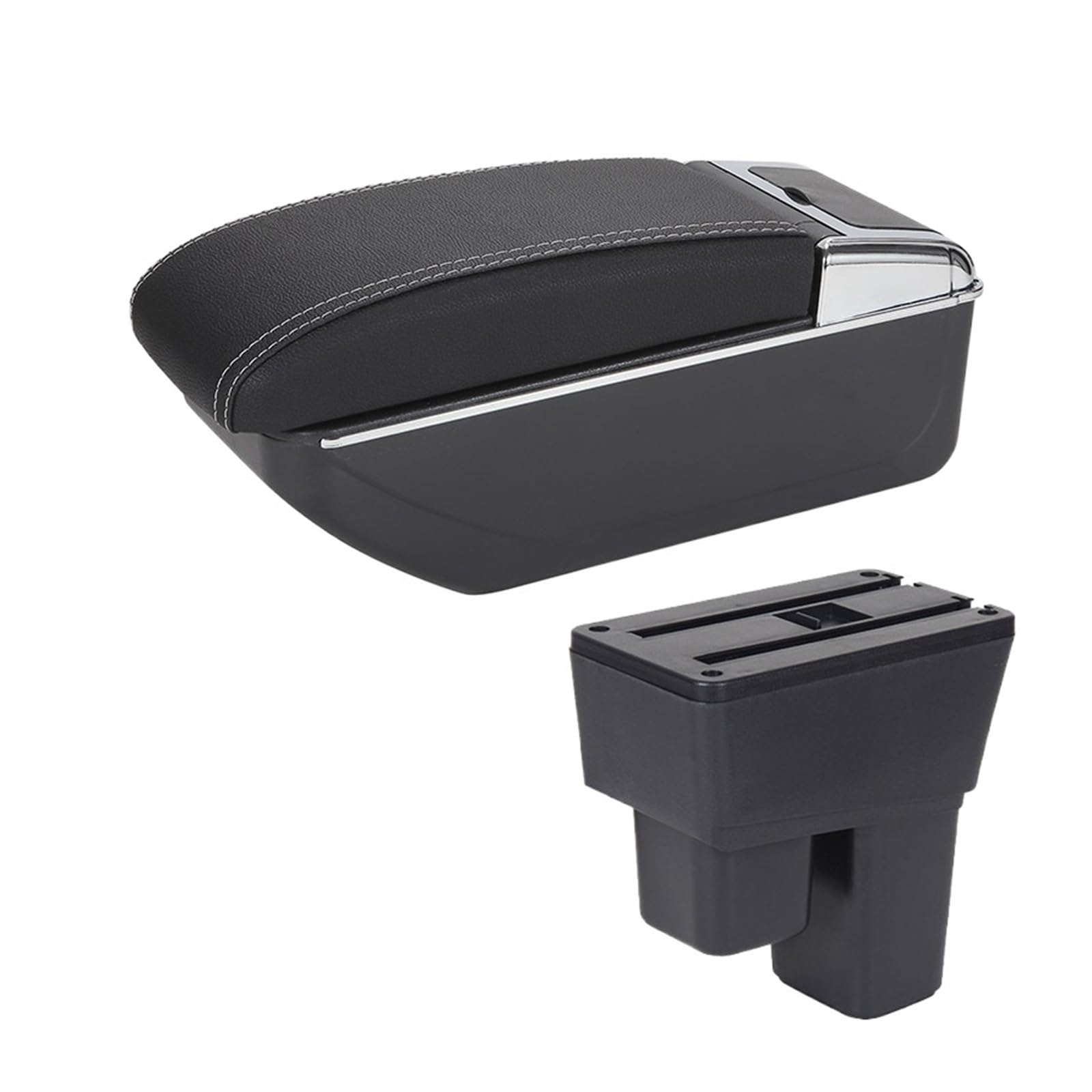 Baiqimv For Fit For Jazz 2 2008 2009 2010 2011 2012 2013 Car Armrest Car Armrest Box Center Console Storage Box Car Accessories(D3 NoUSB)
