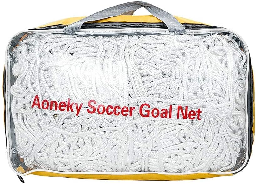Aoneky 4 mm Heavy Duty Soccer Goal Net - 10 lbs per Netting - 24 x 8 Ft - Replacement Full Size Football Post Net - NOT Include Posts