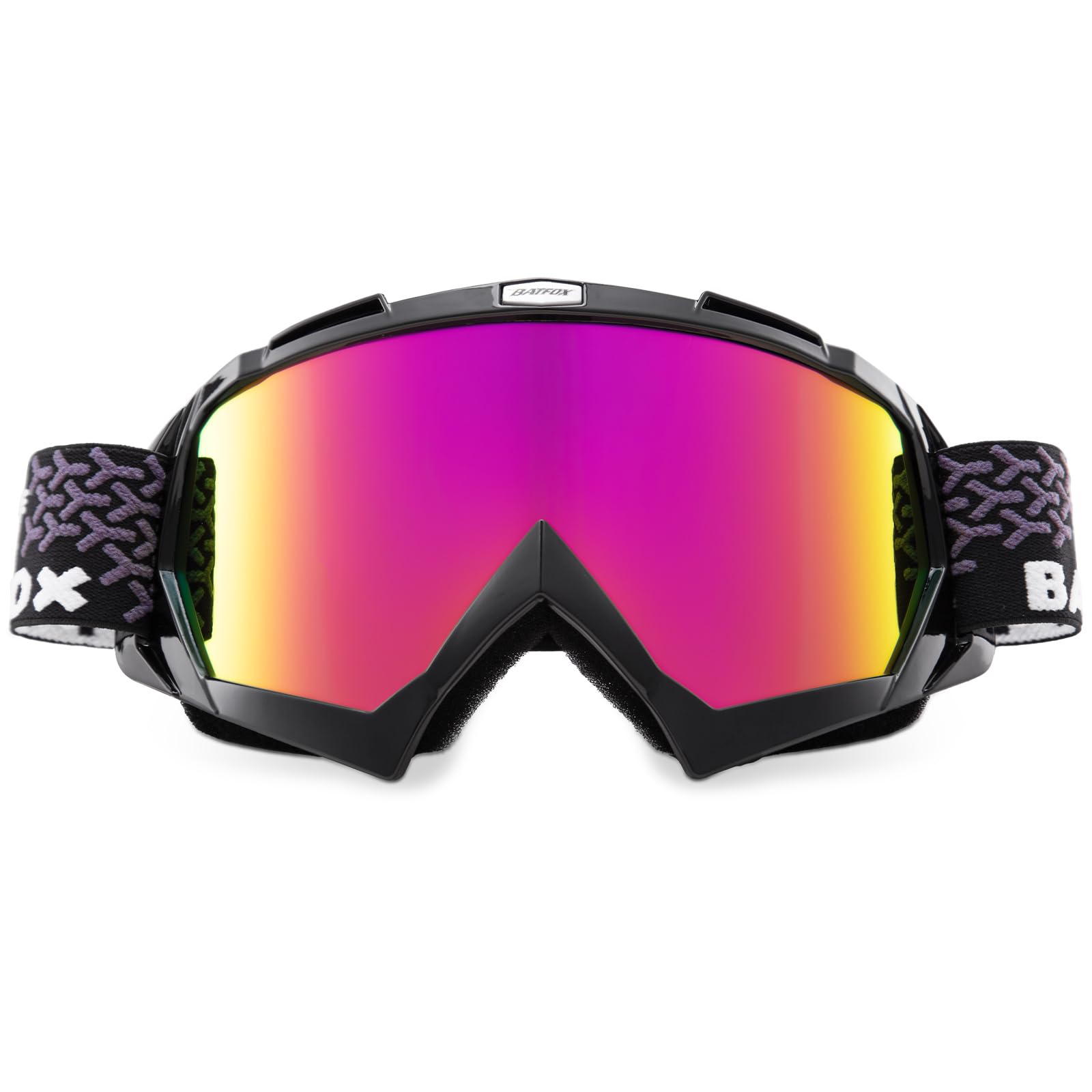 Motorcycle Glasses Goggles Dirt Bike Motocross Safety ATV Tactical Riding (Hd Purple-black, Adult)