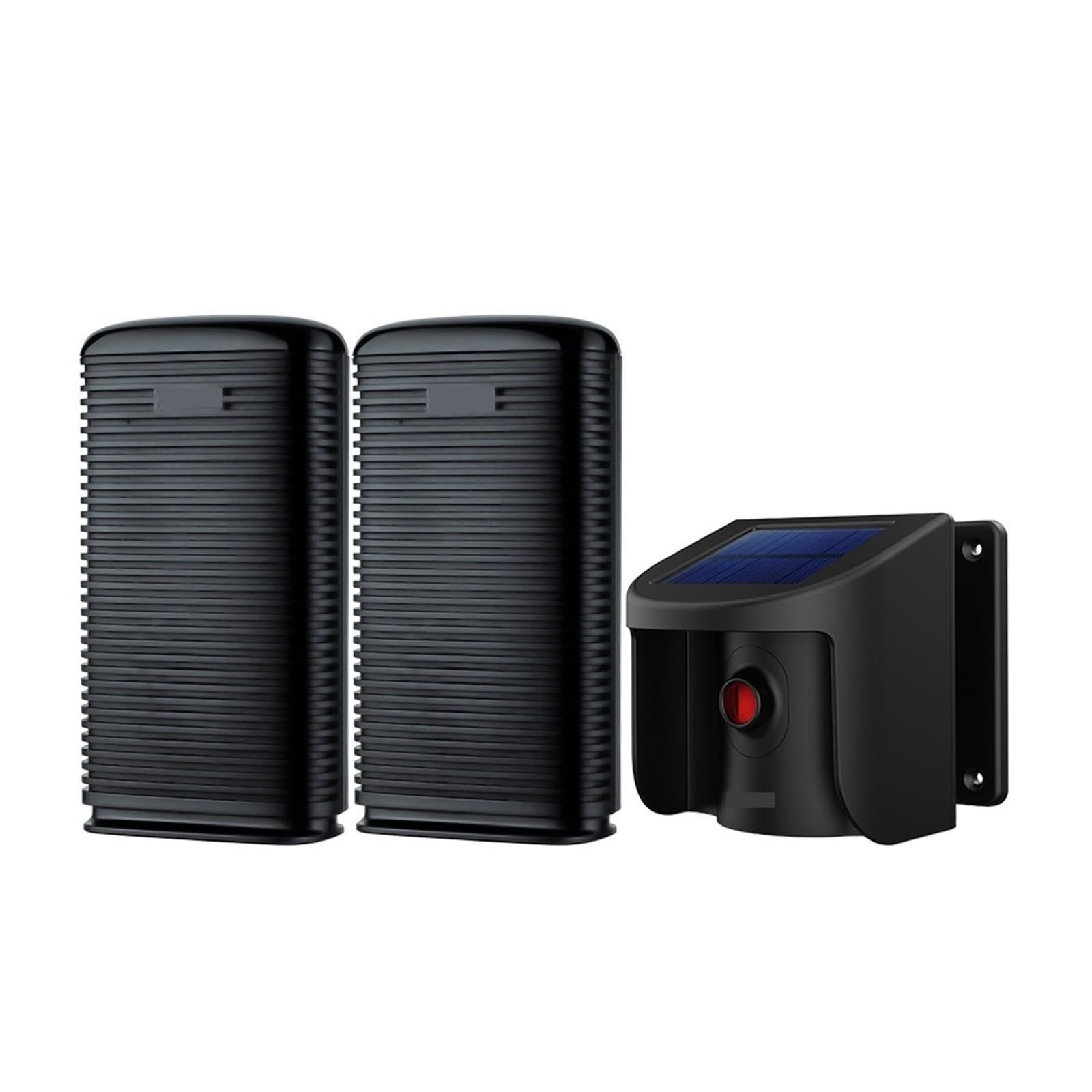 Alarma de entrada con detector movimiento PIR energía solar, resistente al agua, for exteriores, protección antirrobo Para uso de bricolaje(KIT 2)