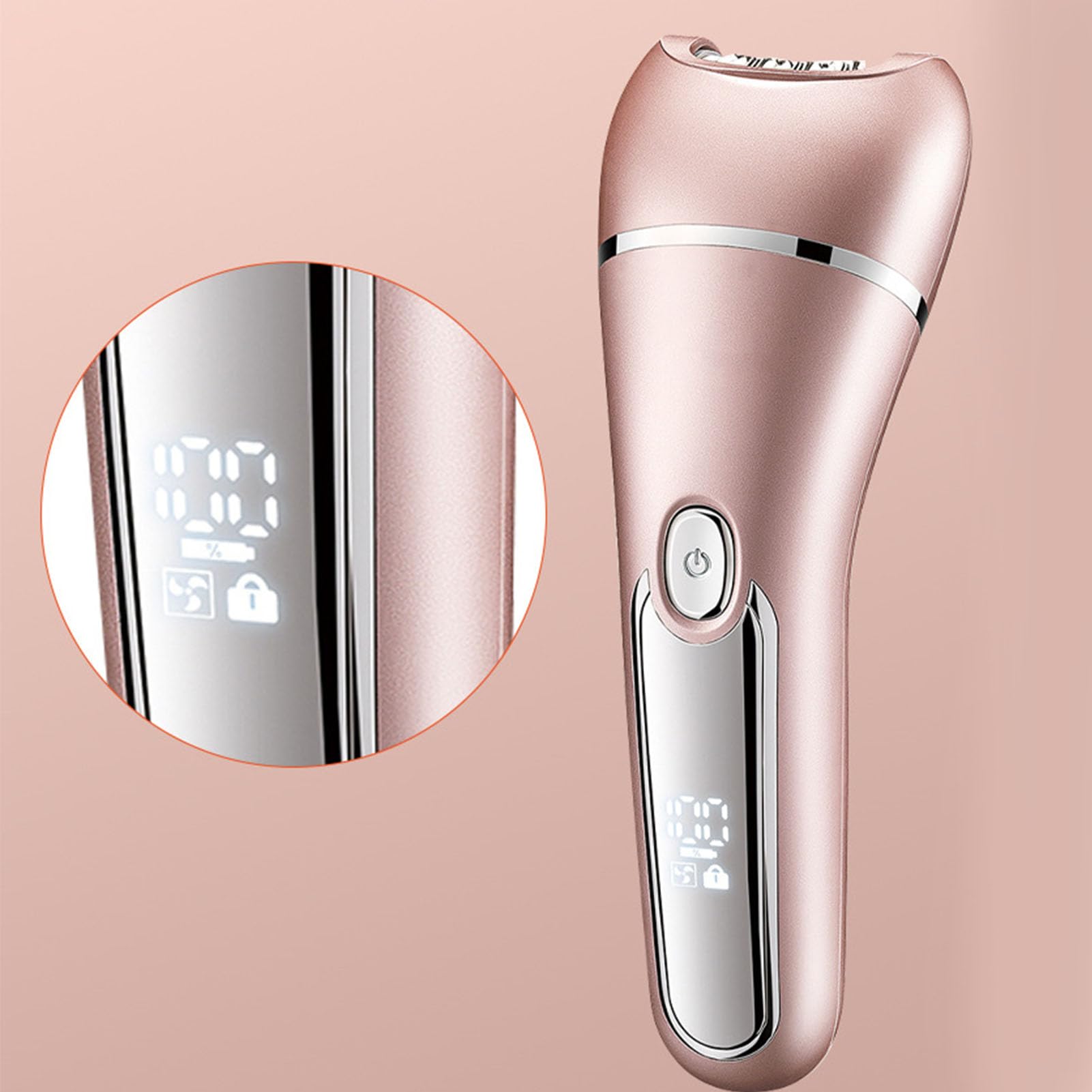 3-in-1 Elektrischer Bikini-Trimmer für Damen, Haarschneider, Schmerzfreie Entfernung, Nicht, Wiederaufladbar, Bikini-Trimmer mit 3 Köpfen, Rosa