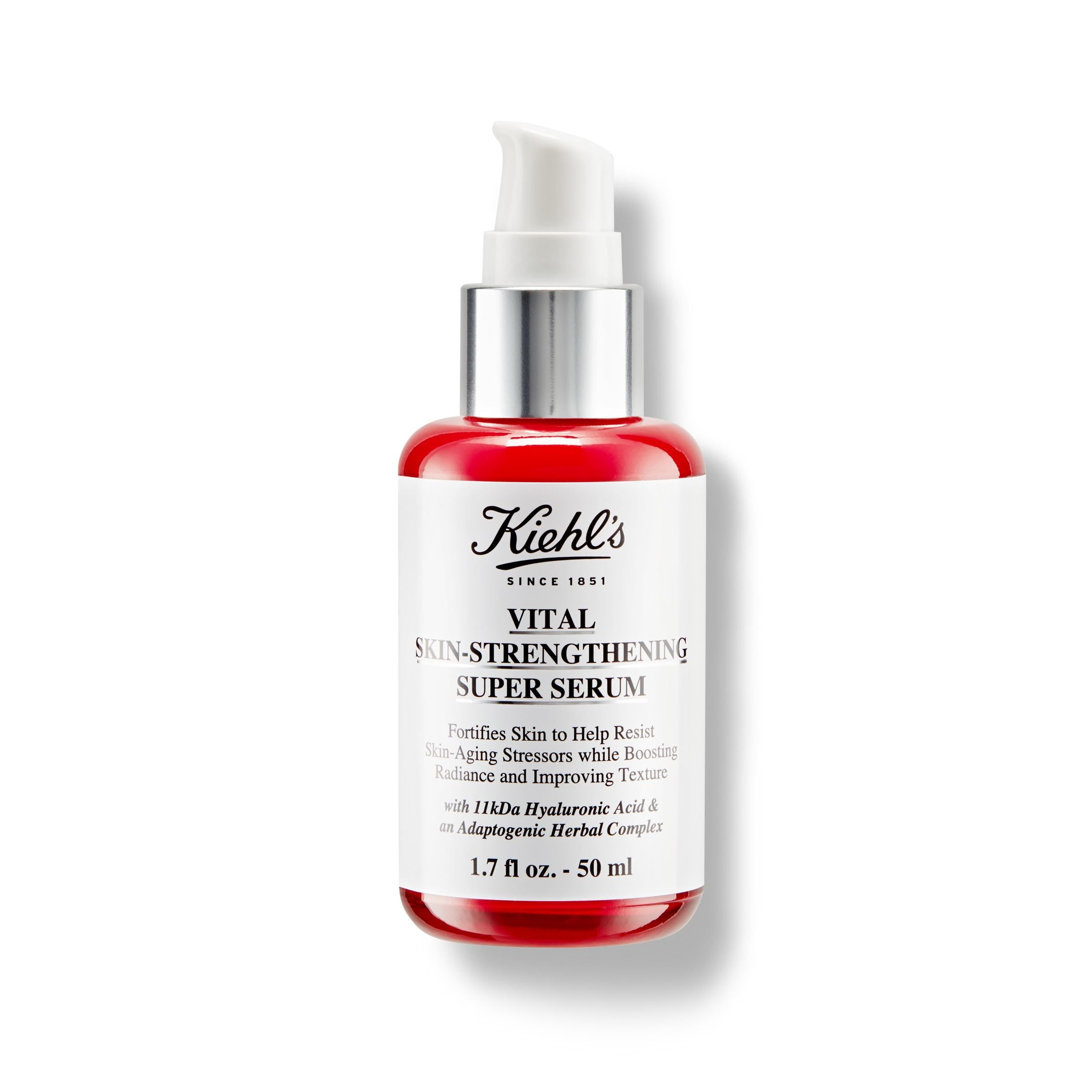KIEHL'S Vital Skin-Strengthening Super Serum, revitalisierendes Anti-Aging-Serum zur Hautstärkung, Gesichtsserum mit Hyaluronsäure und Kräutern zur täglichen Anwendung gegen Hautalterung
