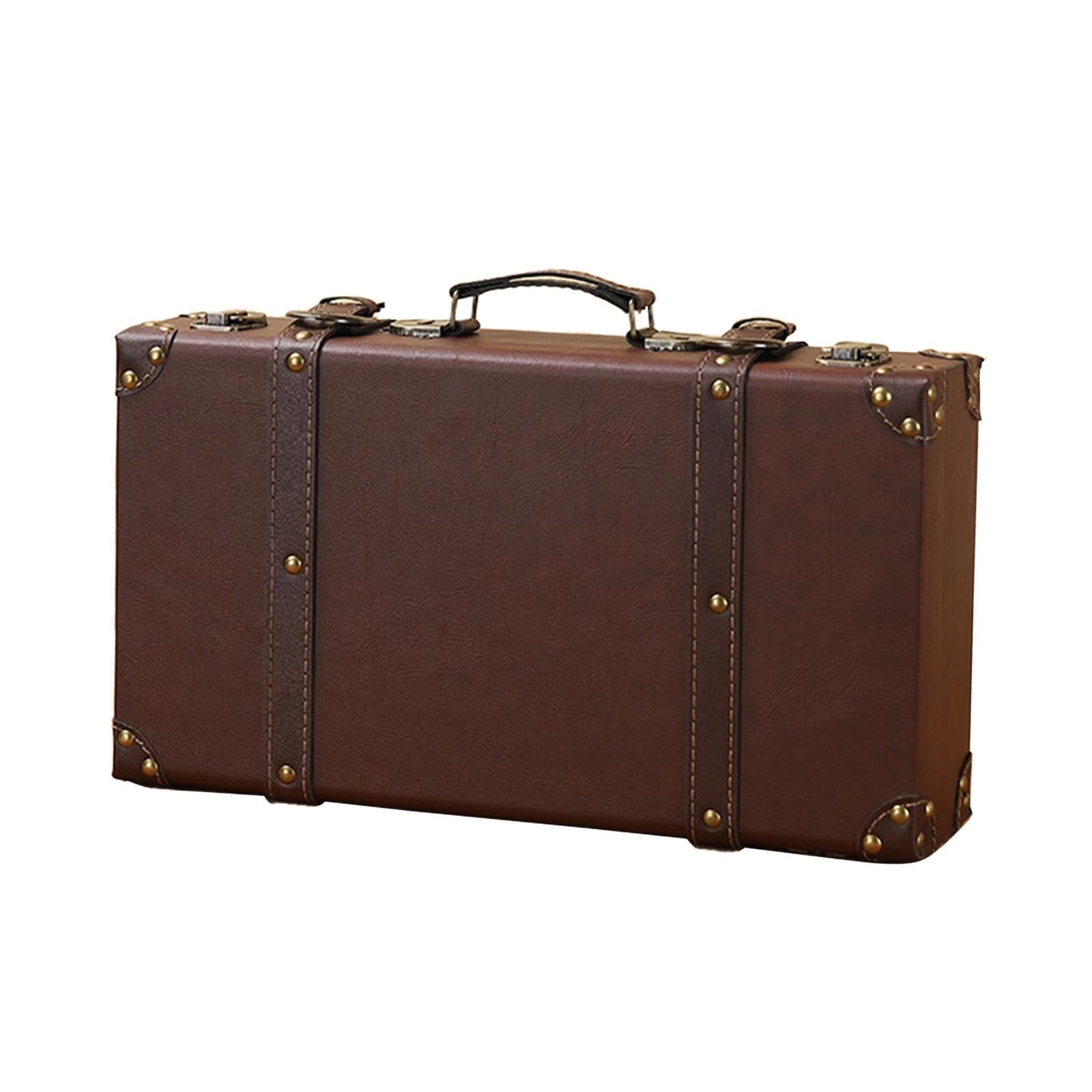 SECRET DESIRE Wooden Trunk Suitcase Luggage Trunk for Window Display Themed Party Keepsake 40cmx10cmx23.5cm|Vintage Luggage & Accs-image-31