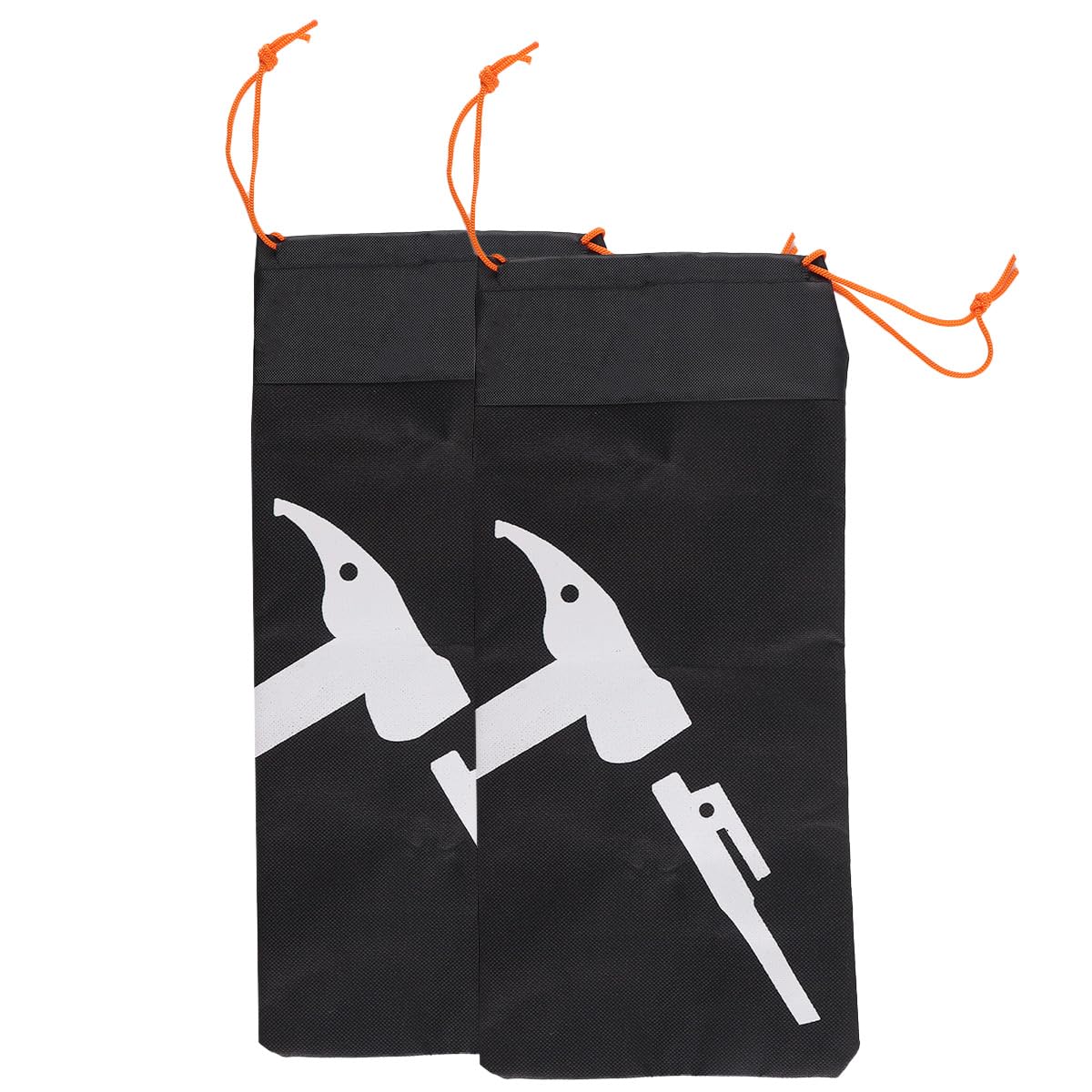Nicear 2 Pcs Tent Peg Bag Camping Portable Stakes Hammer Nail Pouch Storage Bag Pack Tent Pegs Nails Hammer Tool Pouch Black
