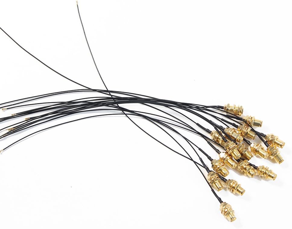 2pcs RF pigtail cable RP-SMA female to U.FL / IPEX Mini PCI RG178 15CM 6"