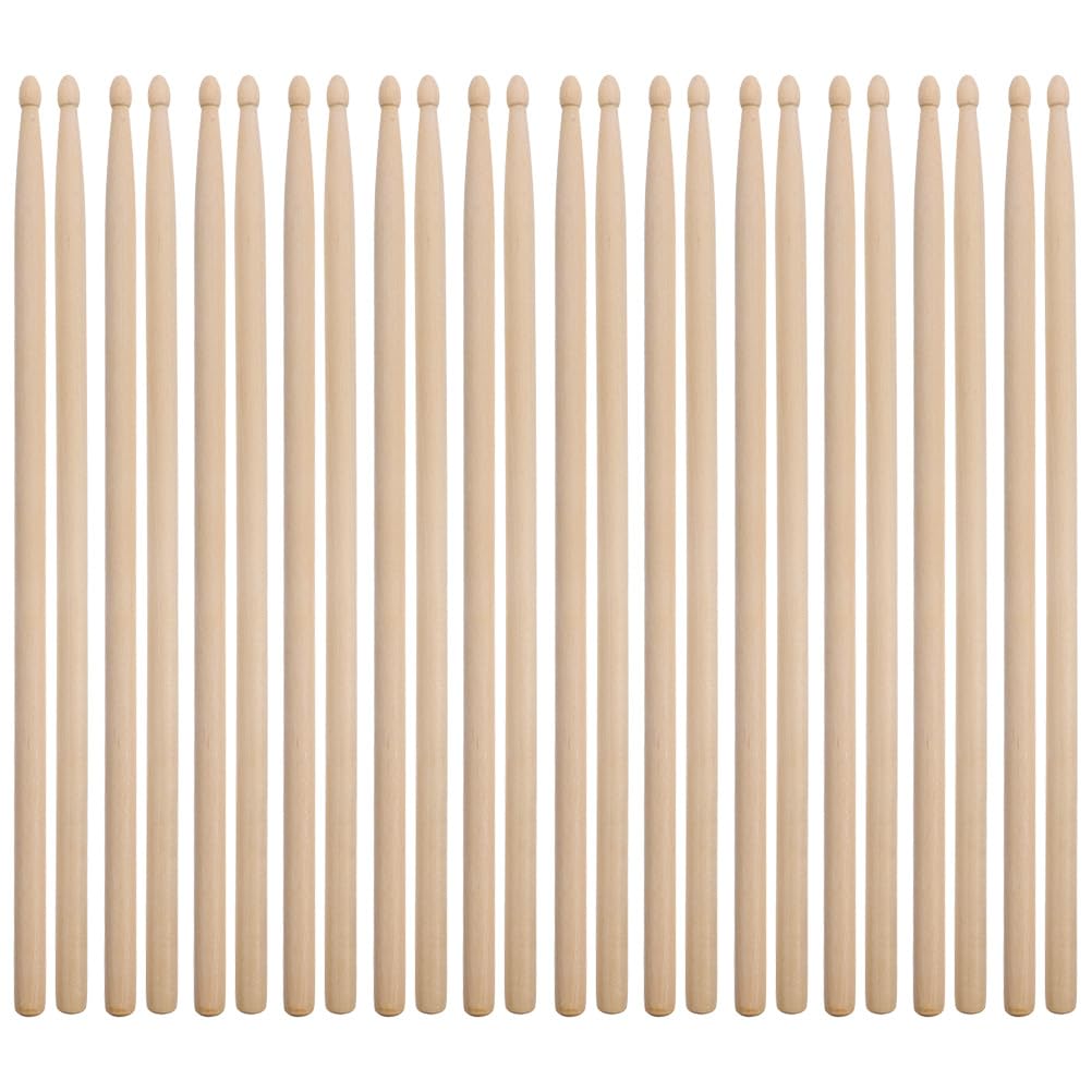Bâtons de Percussion 5a en Bois, 12 Paires, Beige