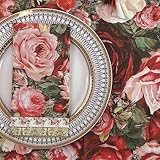BESALILY Floral Paper Napkins Disposable Decorative, Vintage Rose Themed Napkins for Party/Wedding/Birthday/Bathroom, 2 Ply 20 Count (20)