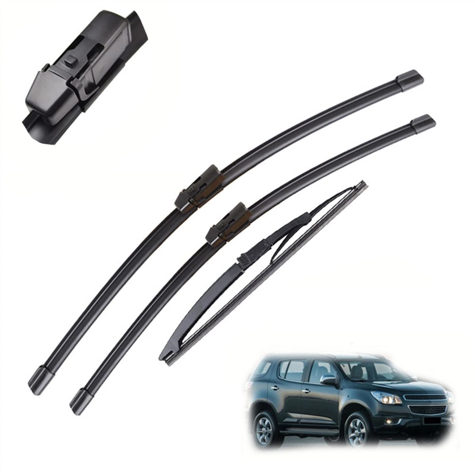 WITTSY Parti Tergicristalli Set di Spazzole Tergicristallo Anteriore E Posteriore per Chevrolet per Trailblazer MK2 2012-2019 Parabrezza Parabrezza Tergicristallo 22 "+ 18" + 12 "