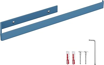 HOLZBRINK Wall Towel Rail 444 x 72 mm Blue | Bathroom Towel Holder / Toilet / Shower | Coat Rack Bathroom Towel Holder