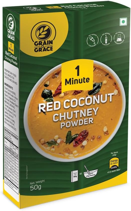 Grain 'N' Grace 1Minute Red Coconut Chutney Powder