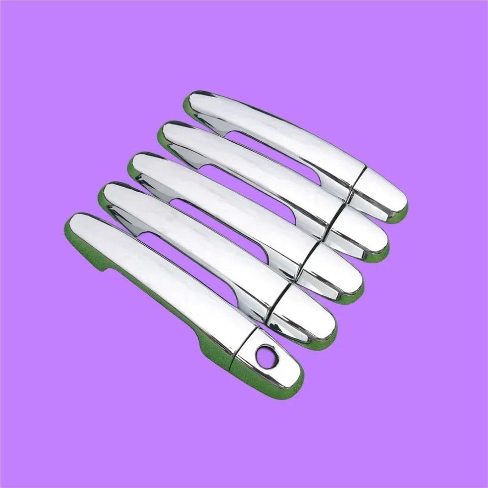 PIWINE Handle Sticker for RAV4 2006 2007 2008 2009 2010 2011 2012 2013 for XA30 Chrome Car Door Handle Covers Stickers Styling Accessories(Handle 0 Button)
