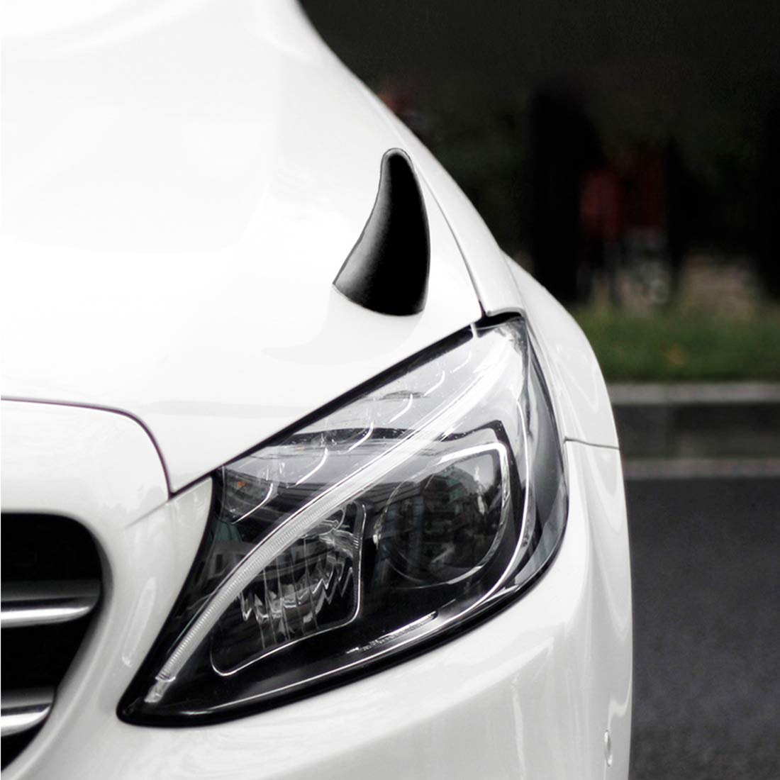 YGMONER Car 3D Devil Horns Sticker (Easy to Find Car in The Parking Lot) Halloween Car Roof Decor Elasticity Foam Bull Horns (): Classic Black