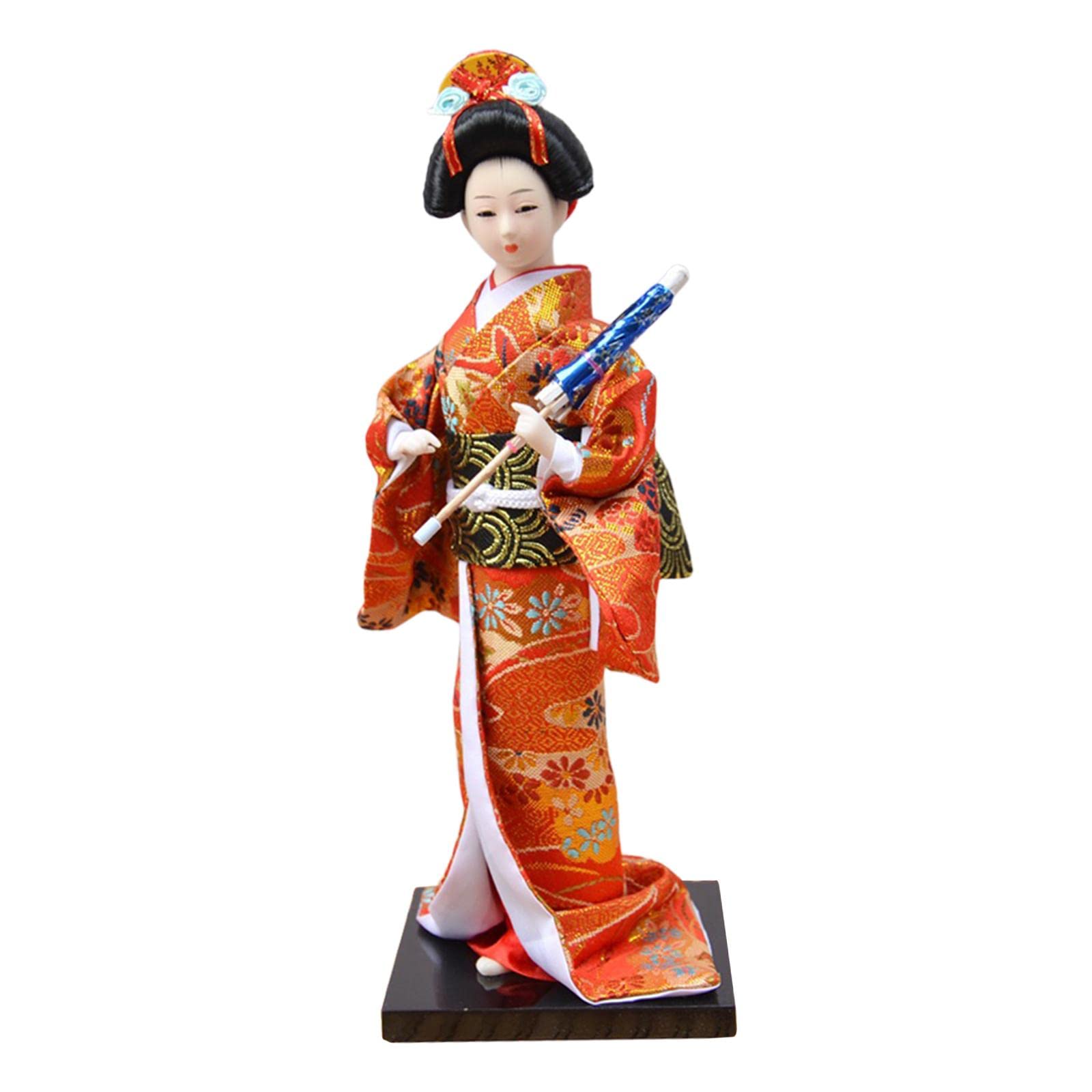 Ethnic Japanese Geisha Dolls Vintage Style Asian for Shelf Decor Style A-Home & Garden - Home D?©cor - Figurines-image-45