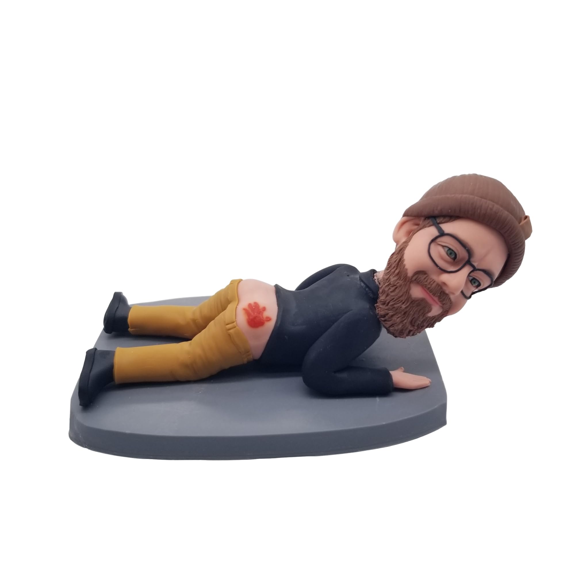 mydedor Custom Bobbleheads Figures, Humorous Palm Print Bobbleheads Customized, Personalized Figurine Gifts for Boyfriend HusbandDadBossCoworker