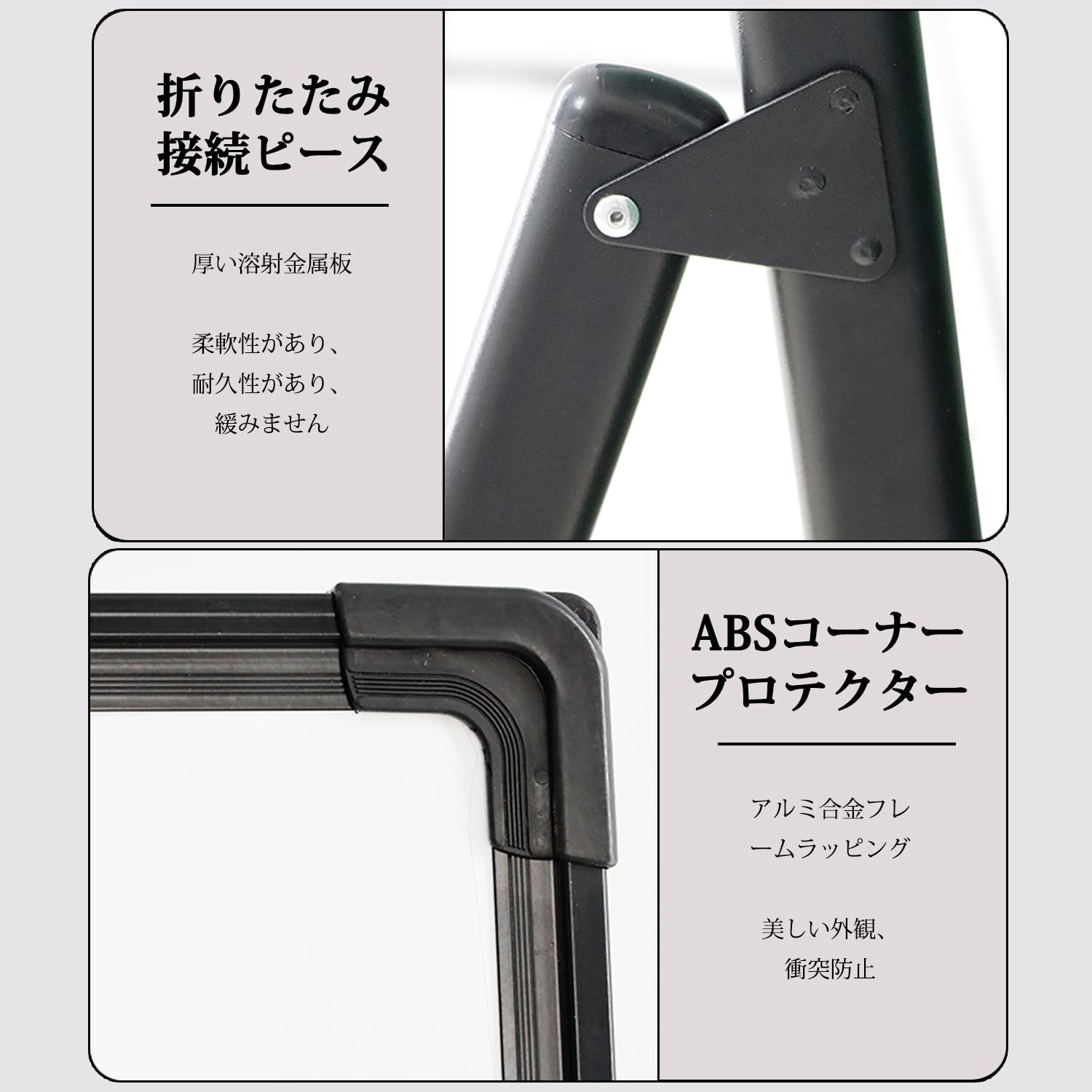 Amazon.co.jp: ホワイトボード80*120cm ダブルA構造 両面ホワイト