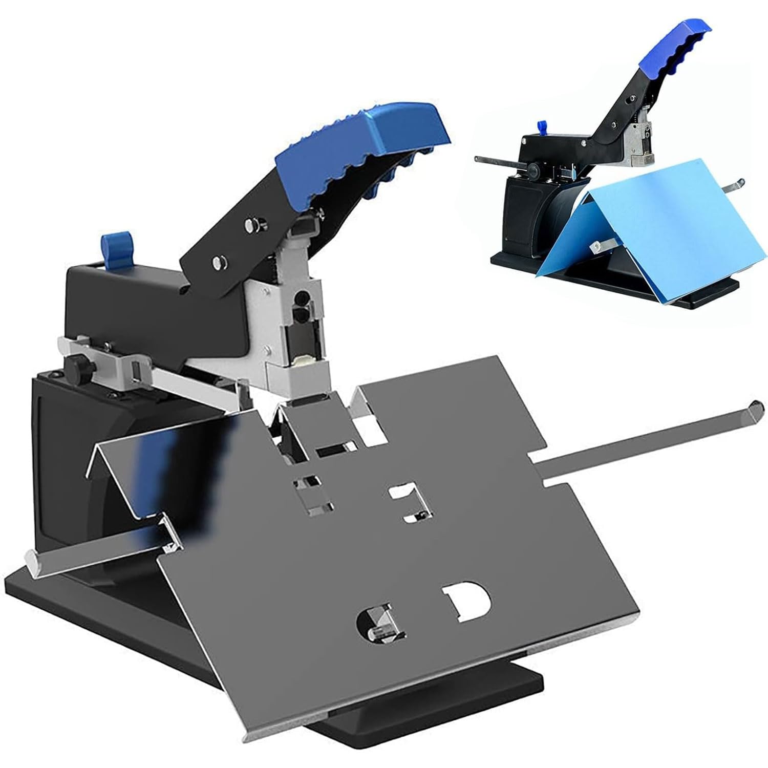 Máquina Grapadora Y Plegadora De Folletos, Capacidad Para 60 Hojas, Grapadora Plana De Sobremesa A3 De Alta Resistencia, Grapadora Manual De Sobremesa Para Folletos, Máquina De Encuadernación De