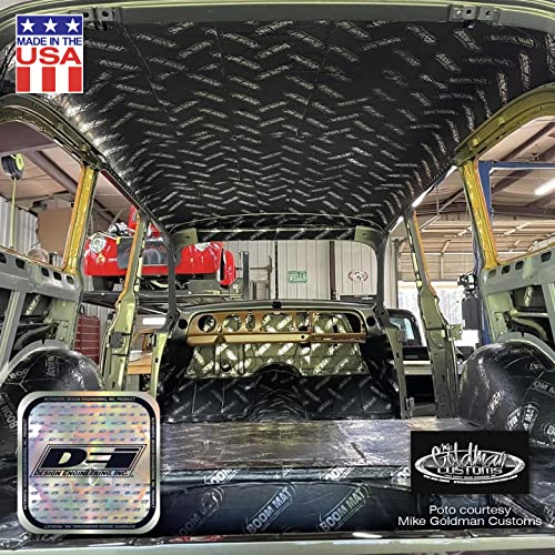 Design Engineering 050200 Boom Mat Sound Damping Material With Adhesive Backing, 12" X 12.5" X 2Mm (Pack Of 2) #TOP4