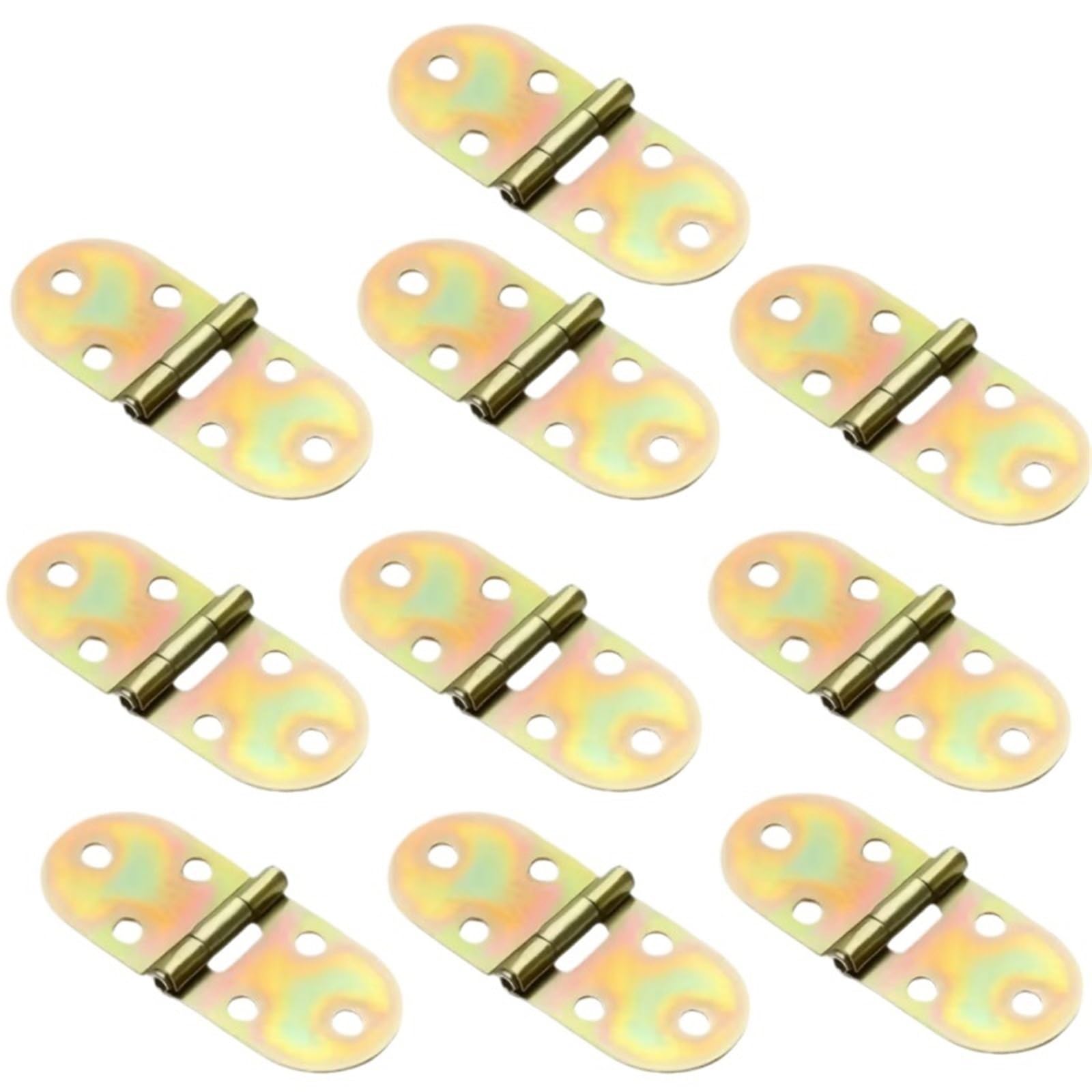 Kdhcvkz 10Pcs 2/4/6/ 180 Degree Folding Hinge For Cabinets And Tables(10Pcs)