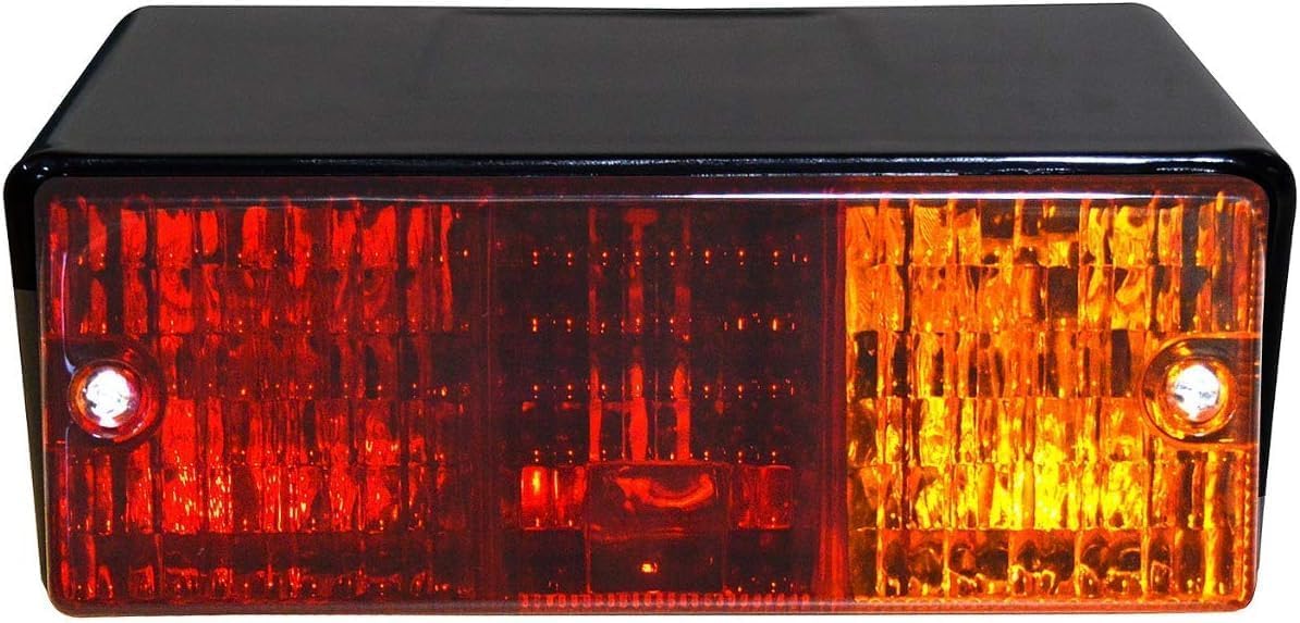 Luci posteriori combinate luci posteriori con lampadine da 12 V adatte per trattori Deutz Fahr D2506 D3006 D4006 D4506 D5006 D5206 (rosso/ambra) (12 Volt)
