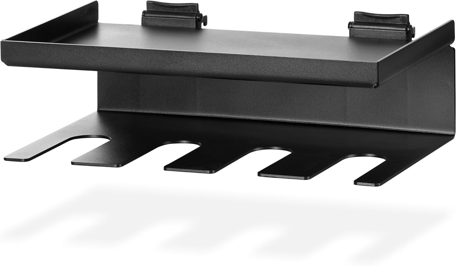 Savior Equipment Wall Rack System Attachment Power Tool Holder Electric Tool Rack Mount w/Shelf, Heavy-Duty Steel Tactical Modular Firearms Gun Wall Gear Accessories Organizer