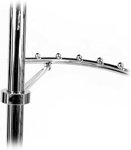 Miniatura 5 de SSWBasics Elegante estante de ropa espiral cromado - 29 bolas de ropa al por menor soporte de exhibición - 63 "H - Boutique ropa y accesorios de