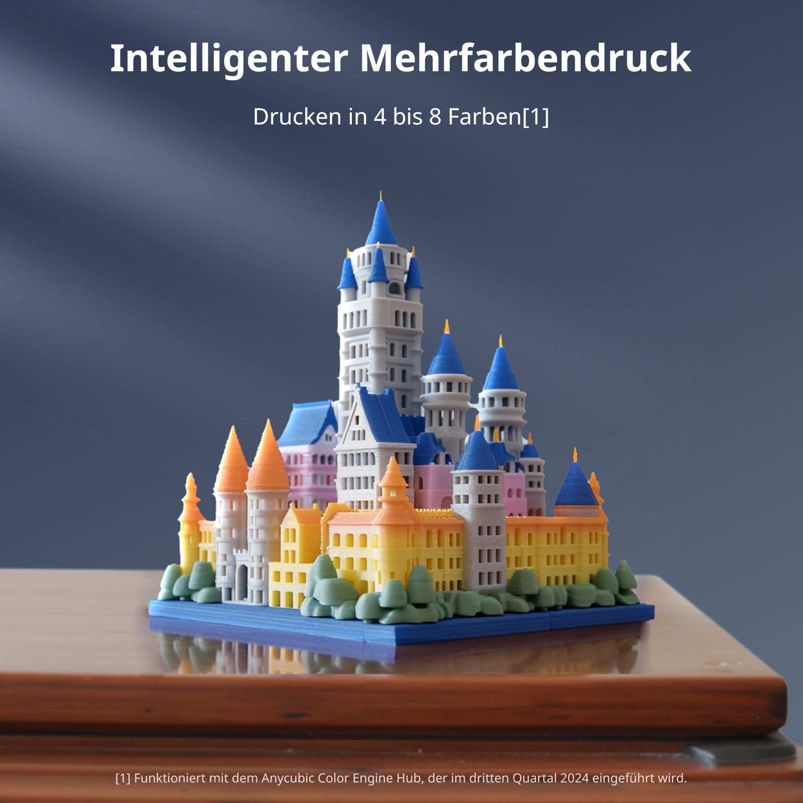 Anycubic Kobra 3 Combo 3D-Drucker, Mehrfarbendruck in 4 Farben, 600 mm/s hohe Geschwindigkeit, Trocknen von Filament während des Drucks, Auto Fortsetzung Druck, Größe 250 x 250 x 260 mm