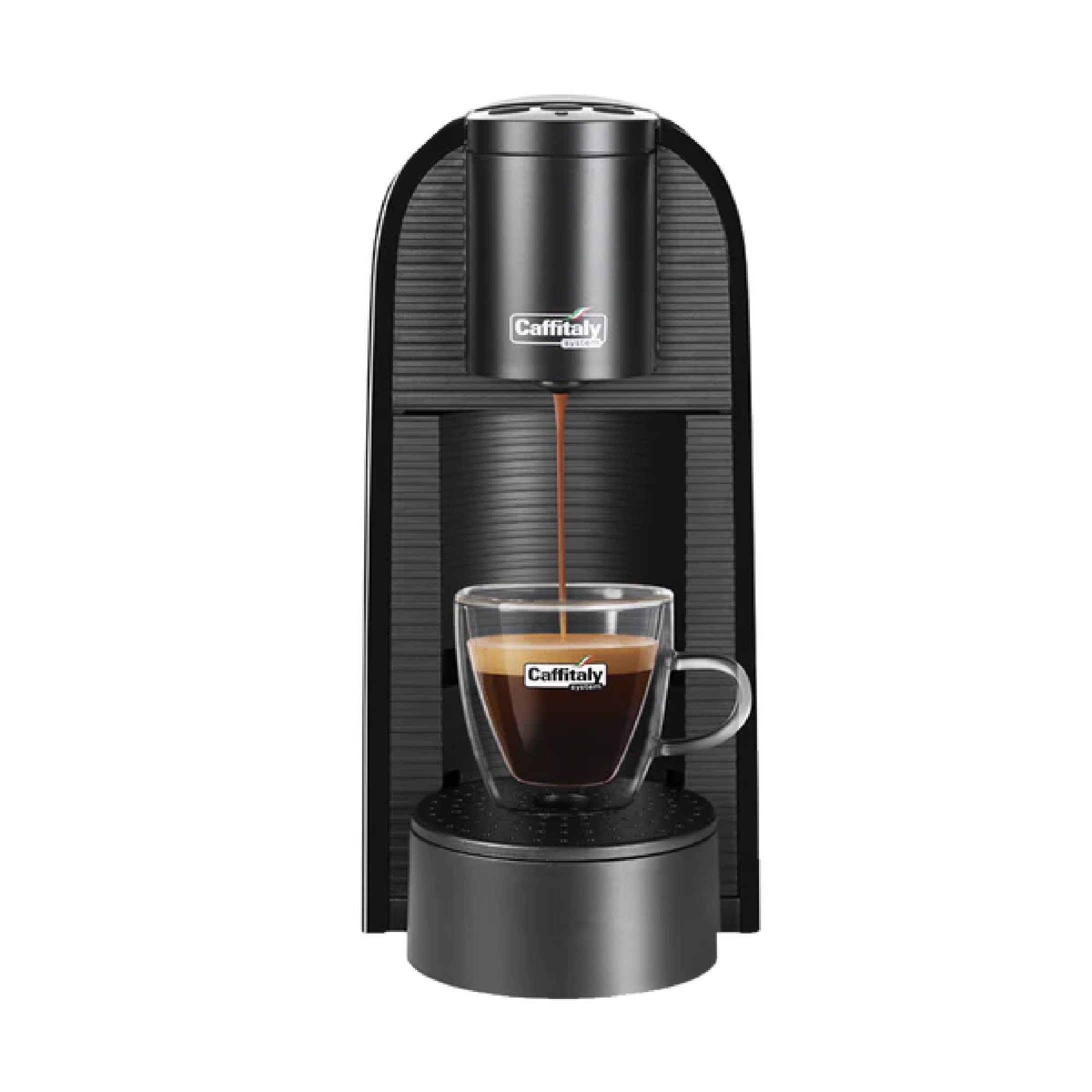 Caffitaly S36 Volta Cafetera de Cápsulas, compacta, rápida y silenciosa, encendido rápido, apagado automático, 3 Botones programables paras la dosificación. (Negra)
