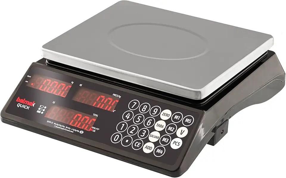 Balança Digital Comercial Balmak Quick - 33kg Contadora de Peças pequenas