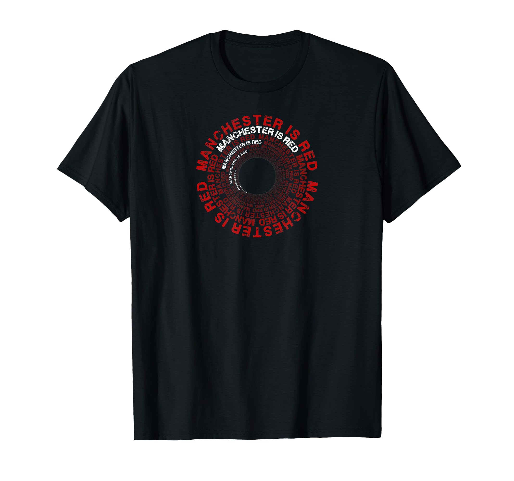 Manchester is Red Circular Funny United Football Supporter T-Shirt