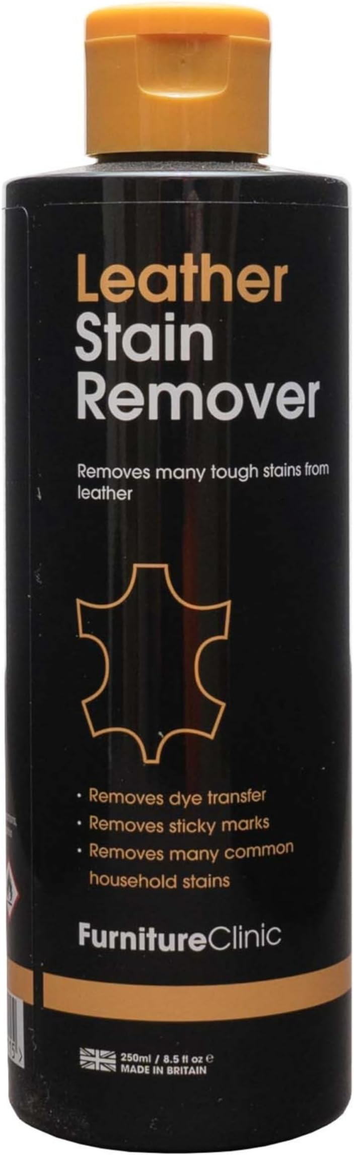 Furniture Clinic Leather Stain Remover 250ml - Helps to Remove Stubborn Stains Such As Dye Transfer, Paint & Food Spills From Leather Sofas, Chairs, Car Seats Etc.